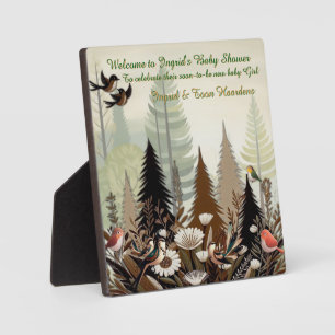 Kunstillustrierung von vereinfachenden Vögeln mode Fotoplatte