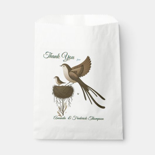 Kunstillustrierung von vereinfachenden Vögeln mode Geschenktütchen (Vorderseite)