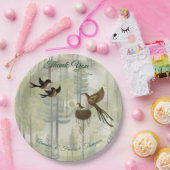 Kunstillustrierung von vereinfachenden Vögeln mode Pappteller