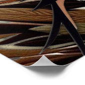 Kunstillustrierung von vereinfachenden Vögeln mode Poster (Ecke)