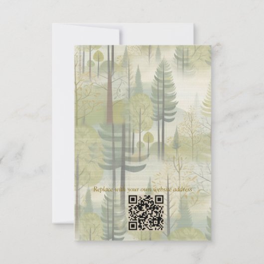 Kunstillustrierung von vereinfachenden Vögeln mode RSVP Karte (Rückseite)