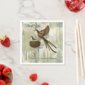 Kunstillustrierung von vereinfachenden Vögeln mode Serviette (Beispiel)