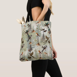 Kunstillustrierung von vereinfachenden Vögeln mode Tasche