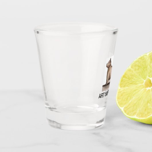 Kunstinfektion Schnapsglas (Links)