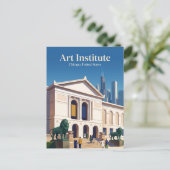 Kunstinstitut Chicago Illinois Postkarte (Stehend Vorderseite)