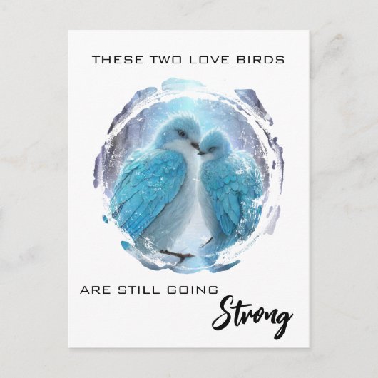 *~* Kunstjubiläum Love Birds Winter AP54 Postkarte (Vorderseite)