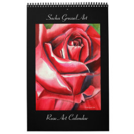 Kunstkalender für die Rose von Aquarellen nach Sac Kalender