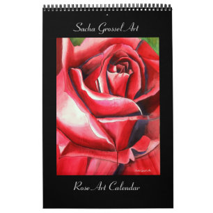 Kunstkalender für die Rose von Aquarellen nach Sac Kalender