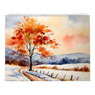 Kunstkalender für die Saison 2027 | Wasserfarbe Kalender