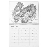Kunstkalender für Schwarz und Weiß Kalender (Mär 2027)