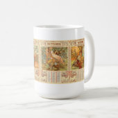 Kunstkalender im Jugendstil der viktorianischen Är Kaffeetasse (VorderseiteRechts)
