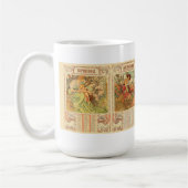 Kunstkalender im Jugendstil der viktorianischen Är Kaffeetasse (Links)