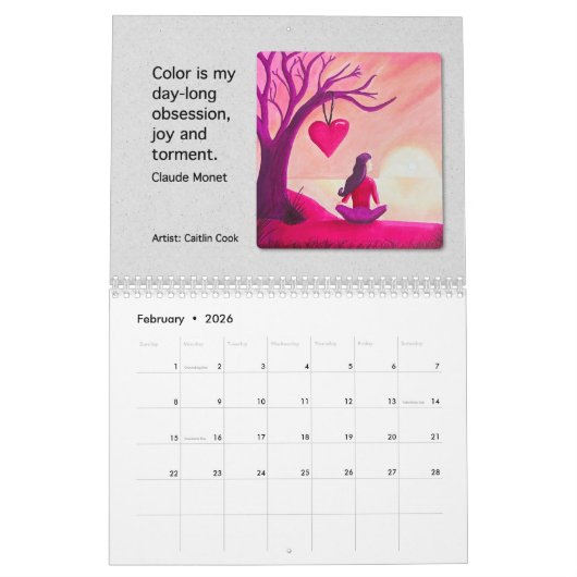 Kunstkalender Vanessa 2024 Art Studio Kalender (Feb 2026)