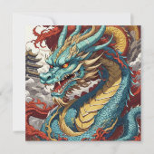 Kunstkarte des chinesischen Drachen (Vorderseite)