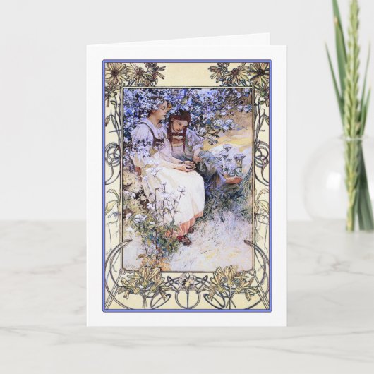 Kunstkarte/Einladung: Mucha: Die Beatitudes Karte (Vorderseite)