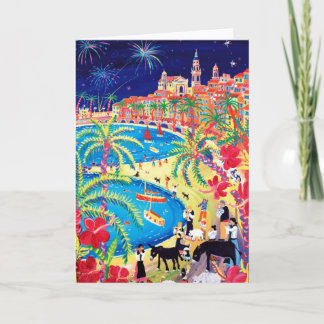 Kunstkarte: Magische Bergermusik, Menton Feiertagskarte