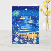 Kunstkarte: Mondlicht und Liebe. Karte (Gelbe Blume)