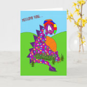 Kunstkarte, "Vermisstes Du", Originalwerk Karte (Gelbe Blume)