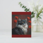 Kunstkatze Postkarte (Stehend Vorderseite)