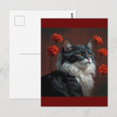 Kunstkatze Postkarte (Vorne/Hinten)