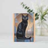 Kunstkatze Postkarte (Stehend Vorderseite)