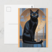 Kunstkatze Postkarte (Vorne/Hinten)