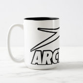 Kunstkatze Zweifarbige Tasse (Links)