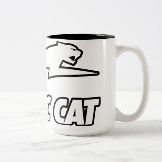 Kunstkatze Zweifarbige Tasse (Rechts)