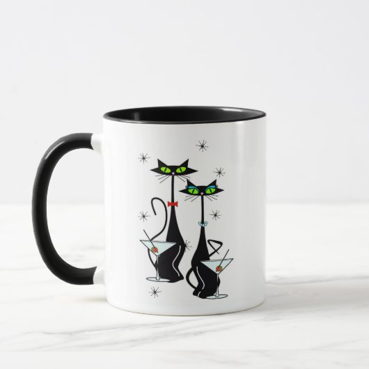 Kunstkatzen des Mitteljahrhunderts Tasse (Links)