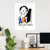 Kunstklassen für Kinder - WPA-Poster mit Kind Poster (Heimbüro)