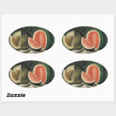 Kunstkleber "Melons" Ovaler Aufkleber (Blatt)