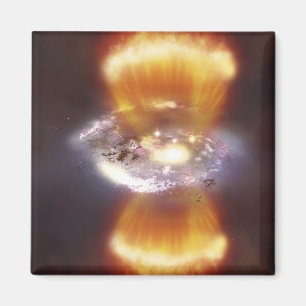 Kunstkonzept einer Galaxie Magnet