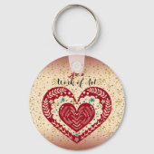 Kunstkritik - Zitat zur romantischen Liebe Schlüsselanhänger (Vorderseite)