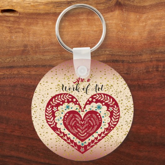 Kunstkritik - Zitat zur romantischen Liebe Schlüsselanhänger (Vorderseite)