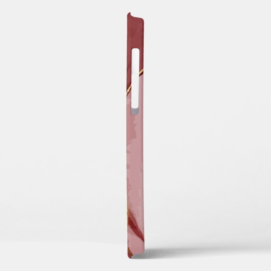 Kunstkunst, dunkelroter Marsala abstrakter Hinterg Case-Mate iPhone Hülle (Rückseite / Links)