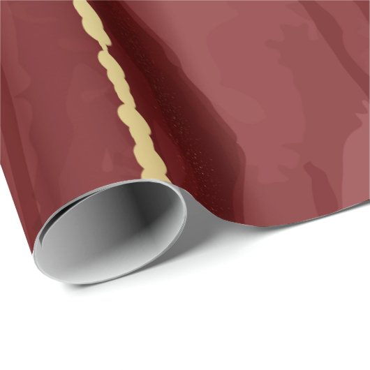 Kunstkunst, dunkelroter Marsala abstrakter Hinterg Geschenkpapier (Rolleneckpunkt)