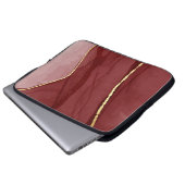 Kunstkunst, dunkelroter Marsala abstrakter Hinterg Laptopschutzhülle (Vorne Knopf)