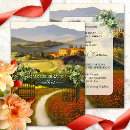 Kunstkunst Italienische Hochzeit Einladung