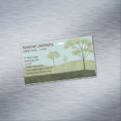 Kunstlandschaft | Länderfelder und Bäume Magnetische Visitenkarte (Beispiel)