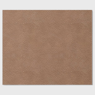 Kunstleder Naturbraun Geschenkpapier