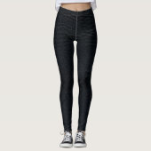 Kunstleder Schwarz Leggings (Vorderseite)