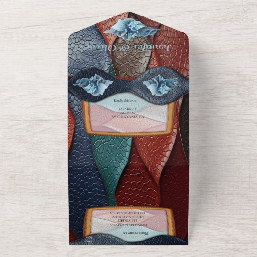 Kunstleder Textur Kunst Designs All In One Einladung (Außenbereich)