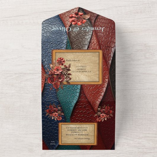 Kunstleder Textur Kunst Designs All In One Einladung (Außenbereich)