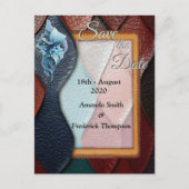 Kunstleder Textur Kunst Designs Ankündigungspostkarte (Vorderseite)