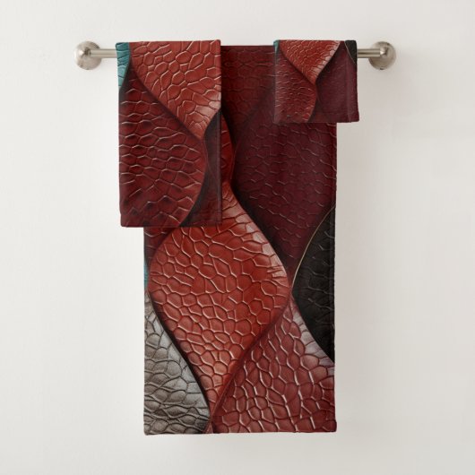 Kunstleder Textur Kunst Designs Badhandtuch Set (Insitu)