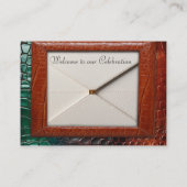 Kunstleder Textur Kunst Designs Begleitkarte (Rückseite)