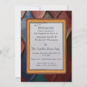 Kunstleder Textur Kunst Designs Einladung (Vorderseite)