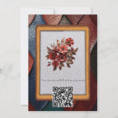 Kunstleder Textur Kunst Designs Einladung (Rückseite)