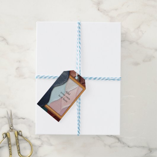 Kunstleder Textur Kunst Designs Geschenkanhänger (Mit Garn)