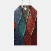 Kunstleder Textur Kunst Designs Geschenkanhänger (Rückseite)